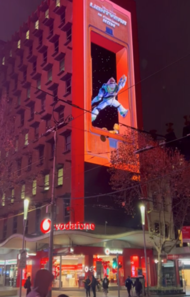 3DA Billboard in Bourke St Melbourne